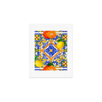 Summer ,Sicilian tiles ,citrus,oranges,majolica,lemons ,Mediterranean  Art Print Gallery Image 1