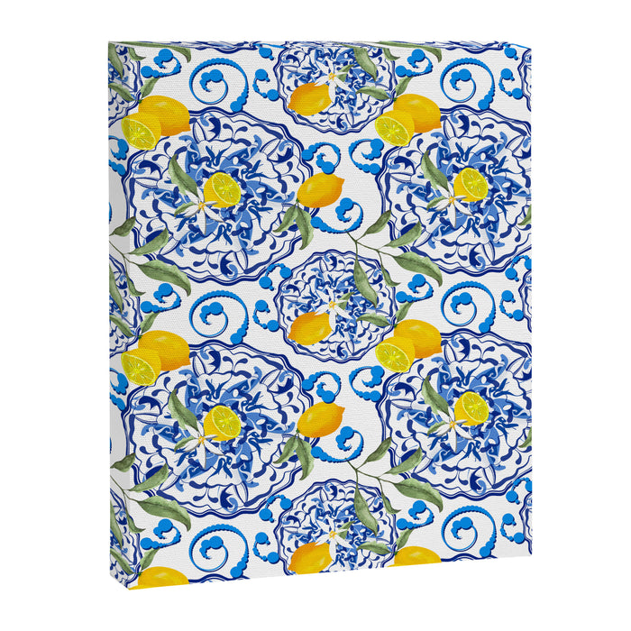 Summer,citrus,Mediterranean style,lemon fruit,simple pattern  Canvas Print Gallery Image 1