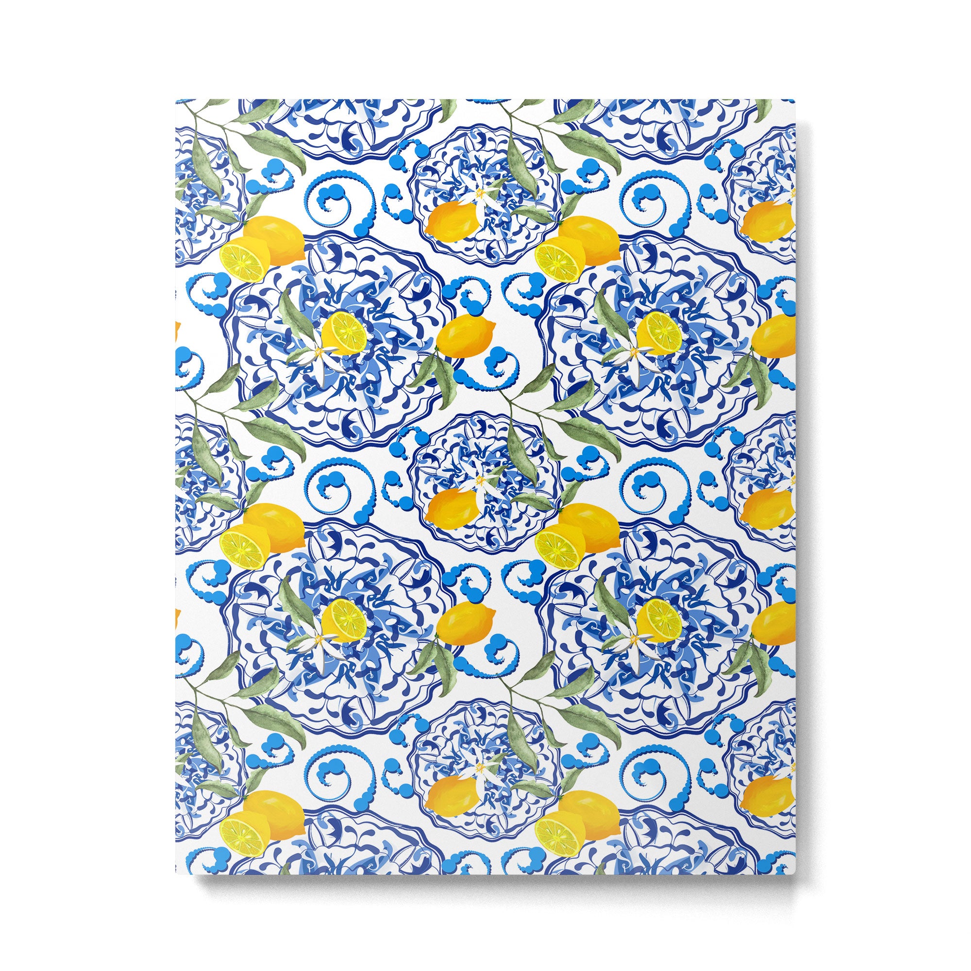 Summer,citrus,Mediterranean style,lemon fruit,simple pattern  Metal Print Gallery Image 4