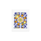 Summer,citrus,mosaic,lemon fruit,Mediterranean art Art Print Gallery Image 1