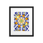 Summer,citrus,mosaic,lemon fruit,Mediterranean art Framed Art Print Gallery Image 5