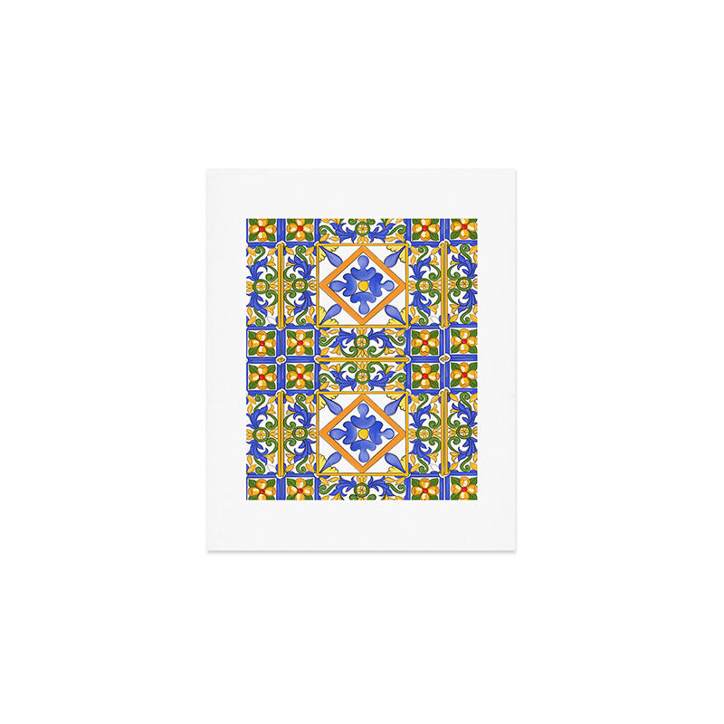 Summer,colourful detailed, Sicilian style art Art Print Gallery Image 1