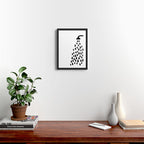 Black and white shower head drops of water Framed Art Print Gallery Image 2