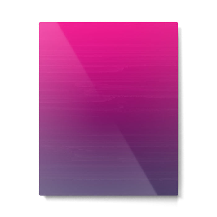 FUSCHIA pink to violet purple Gradient Ombre painted appearance Metal Print Gallery Image 1