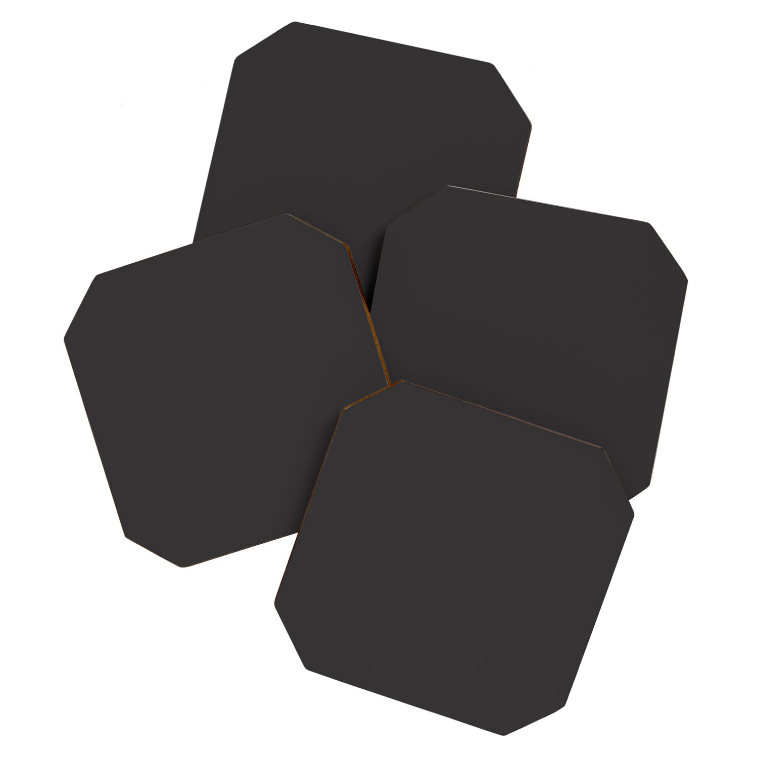 Solid Charcoal Gray Grey Coaster Gallery Image 1