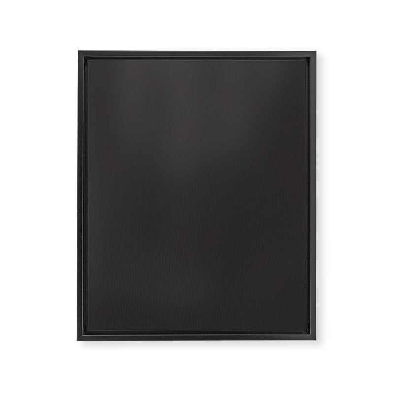 Solid Charcoal Gray Grey Framed Canvas Print Gallery Image 8