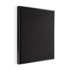 Solid Charcoal Gray Grey Framed Canvas Print Gallery Image 2