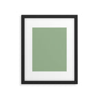 Solid Color SAGE GREEN  Framed Art Print Gallery Image 6