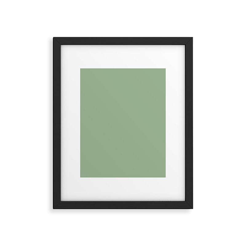 Solid Color SAGE GREEN  Framed Art Print Gallery Image 6