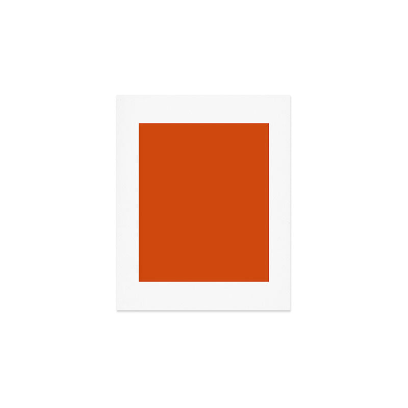Solid Orange Sunset Color Art Print Gallery Image 1