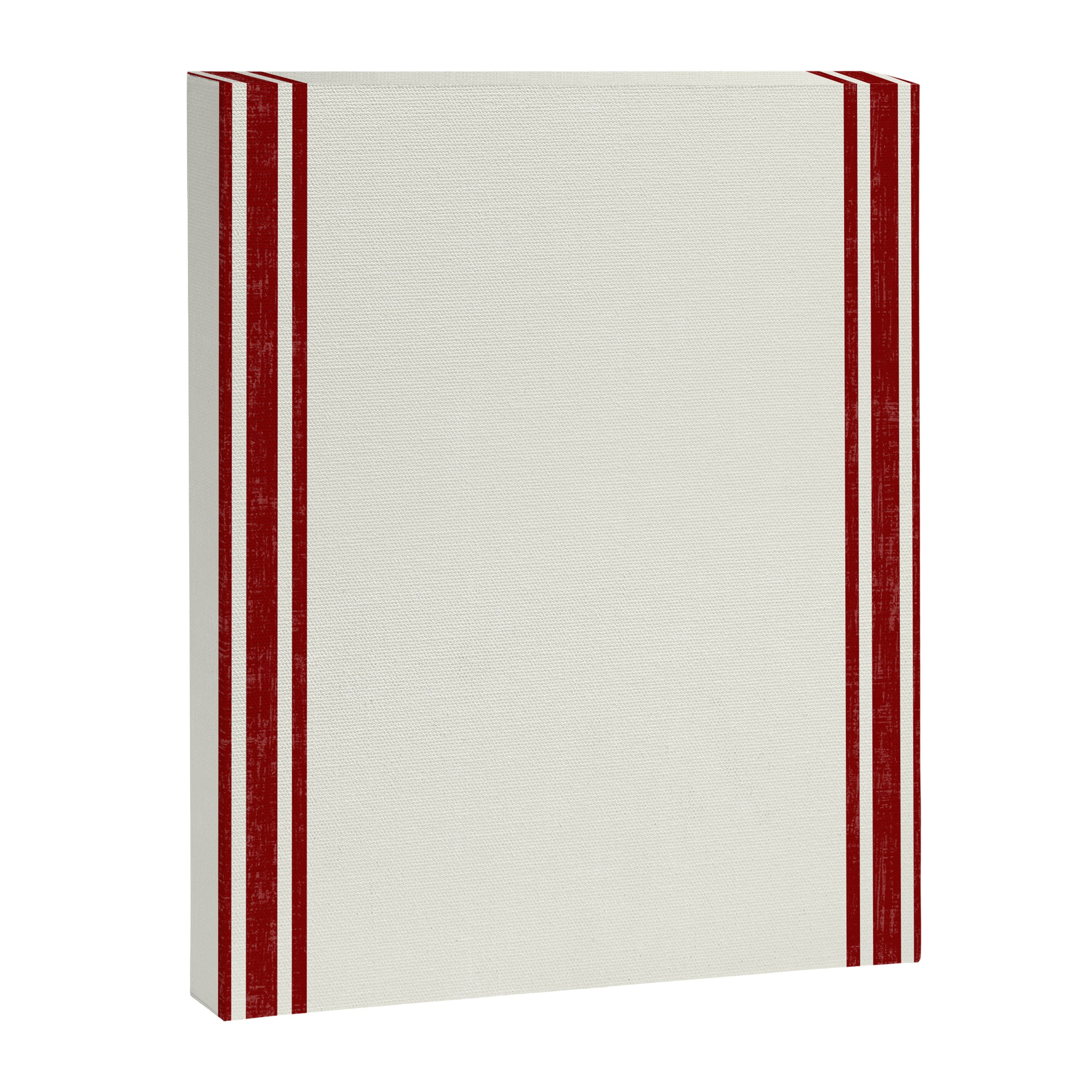 Vintage Country French Grainsack Red Stripes Creme Background Canvas Print Gallery Image 8