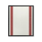 Vintage Country French Grainsack Red Stripes Creme Background Framed Canvas Print Gallery Image 8