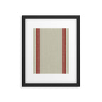 Vintage French Country Grainsack Berry Linen Framed Art Print Gallery Image 6