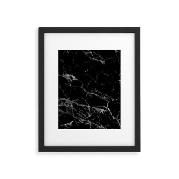Black Marble Framed Art Print Gallery Image 1