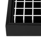 Black & White Grid Framed Canvas Print Gallery Image 3