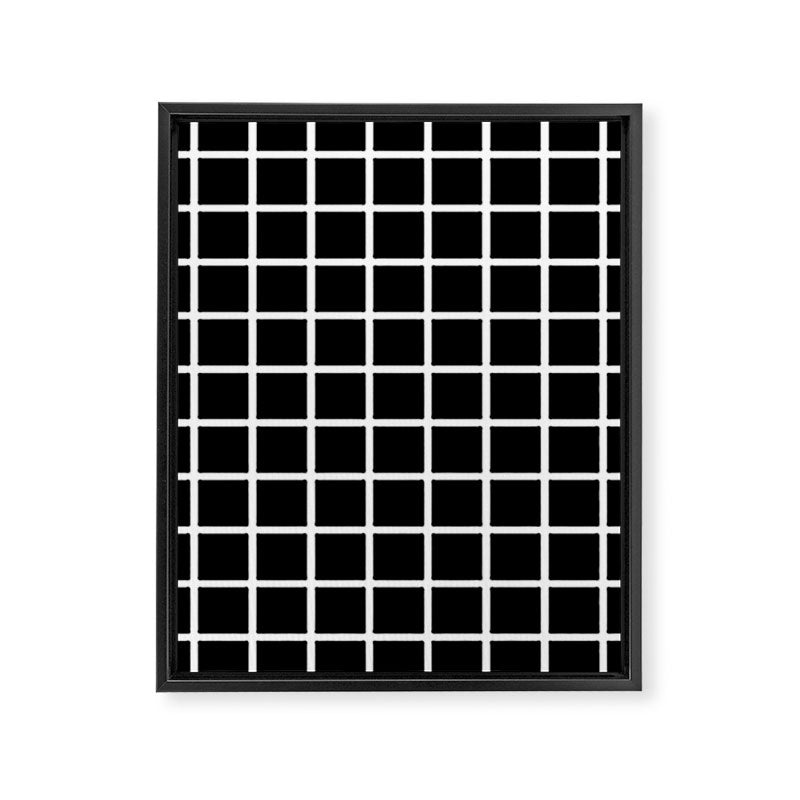 Black & White Grid Framed Canvas Print Gallery Image 8