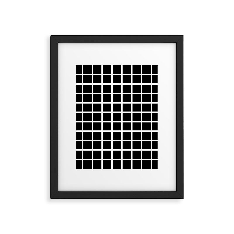 Black & White Grid Framed Art Print Gallery Image 6