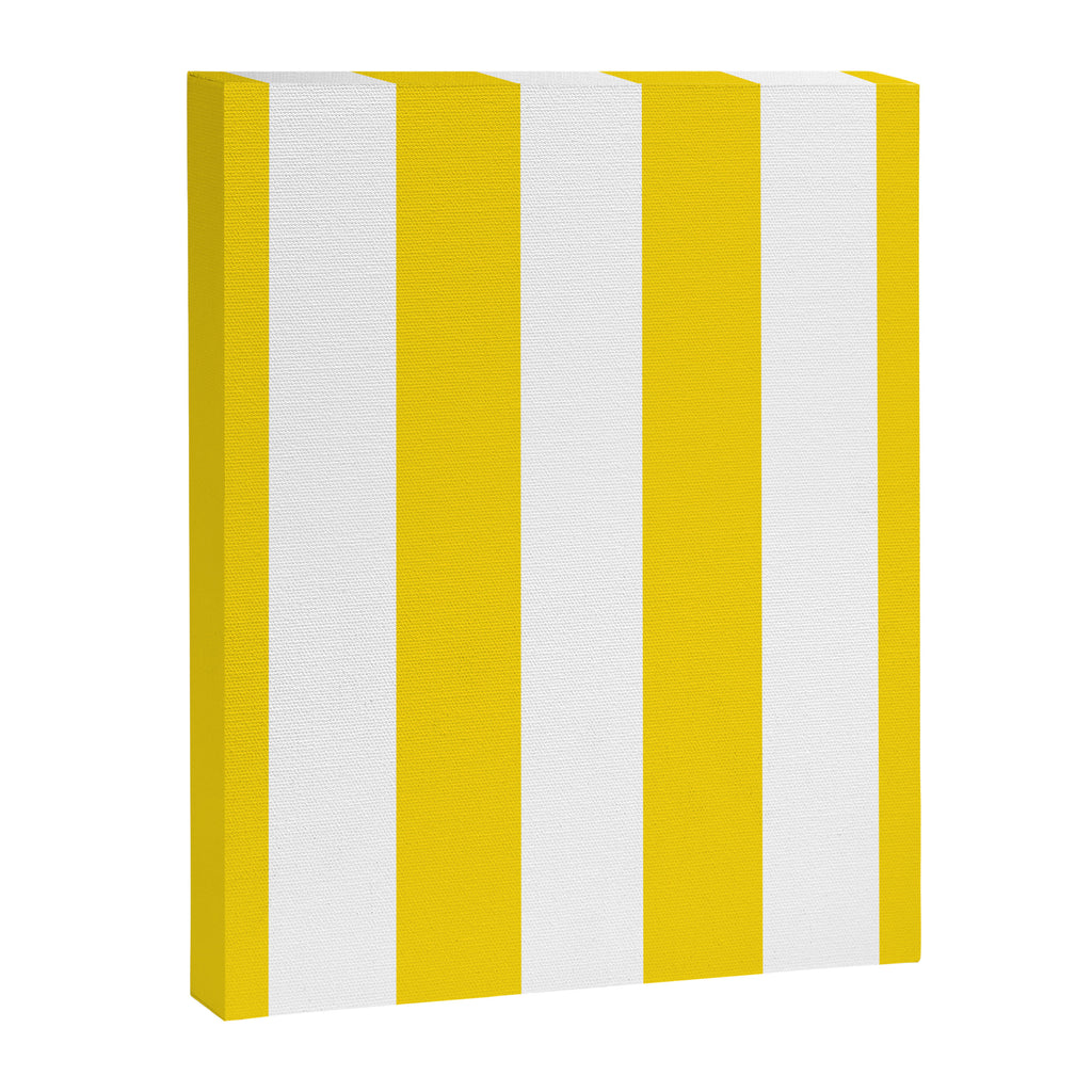 Cabana Yellow Vacation Stripe Canvas Print Gallery Image 6