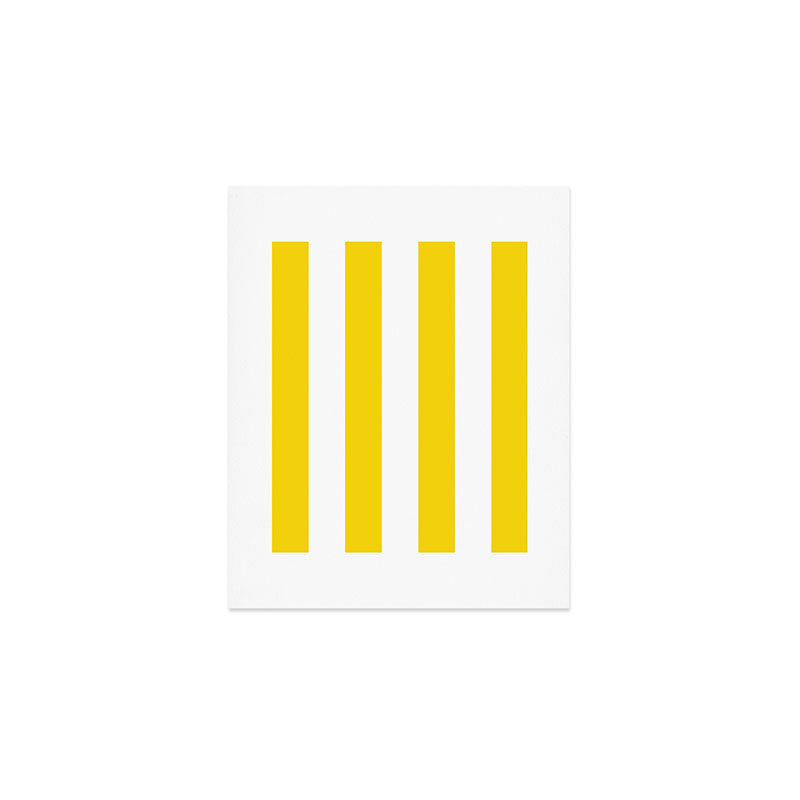 Cabana Yellow Vacation Stripe Art Print Gallery Image 1