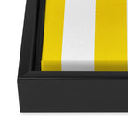 Cabana Yellow Vacation Stripe Framed Canvas Print Gallery Image 3