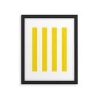 Cabana Yellow Vacation Stripe Framed Art Print Gallery Image 5