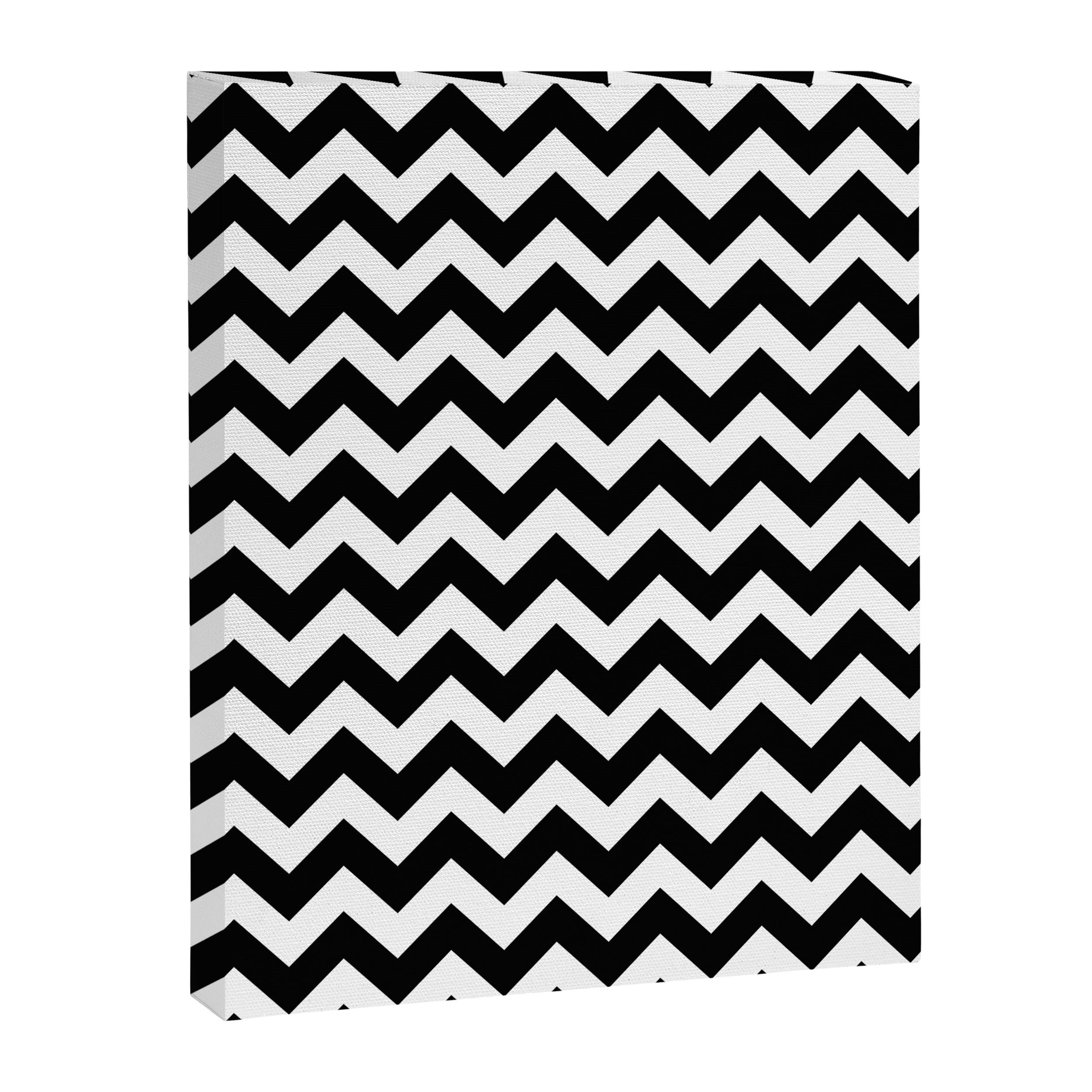 Chevron Black & White Canvas Print Gallery Image 6