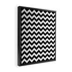 Chevron Black & White Framed Canvas Print Gallery Image 2