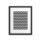 Chevron Black & White Framed Art Print Gallery Image 5