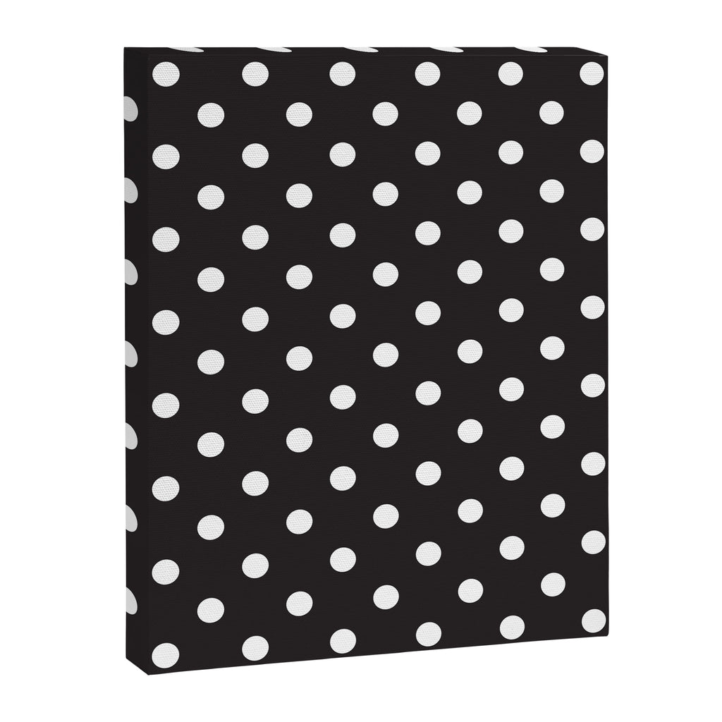 Classic Black & White Polka Dots Pattern Canvas Print Gallery Image 8
