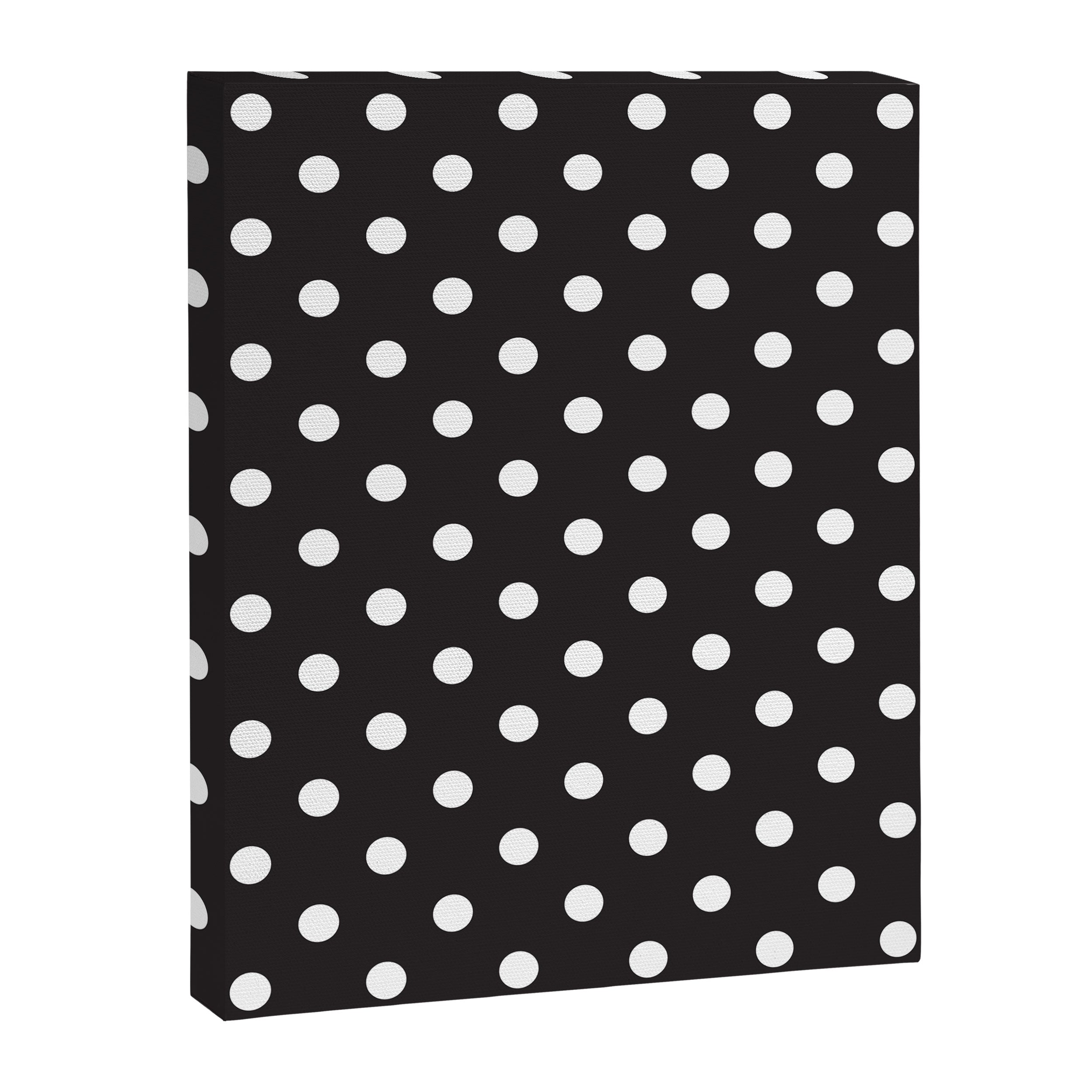 Classic Black & White Polka Dots Pattern Canvas Print Gallery Image 8