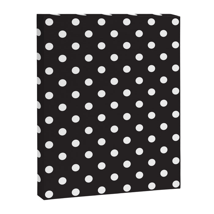 Classic Black & White Polka Dots Pattern Canvas Print Gallery Image 1