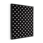 Classic Black & White Polka Dots Pattern Framed Canvas Print Gallery Image 2