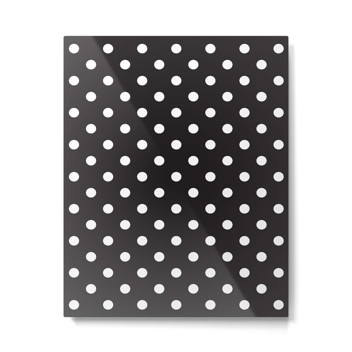 Classic Black & White Polka Dots Pattern Metal Print Gallery Image 1
