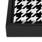 Classic Houndstooth Pattern Framed Canvas Print Gallery Image 3