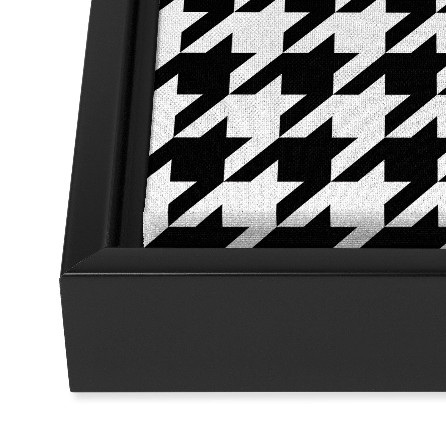 Classic Houndstooth Pattern Framed Canvas Print Gallery Image 3