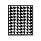 Classic Houndstooth Pattern Framed Canvas Print Gallery Image 6