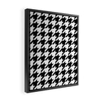 Classic Houndstooth Pattern Framed Canvas Print Gallery Image 2