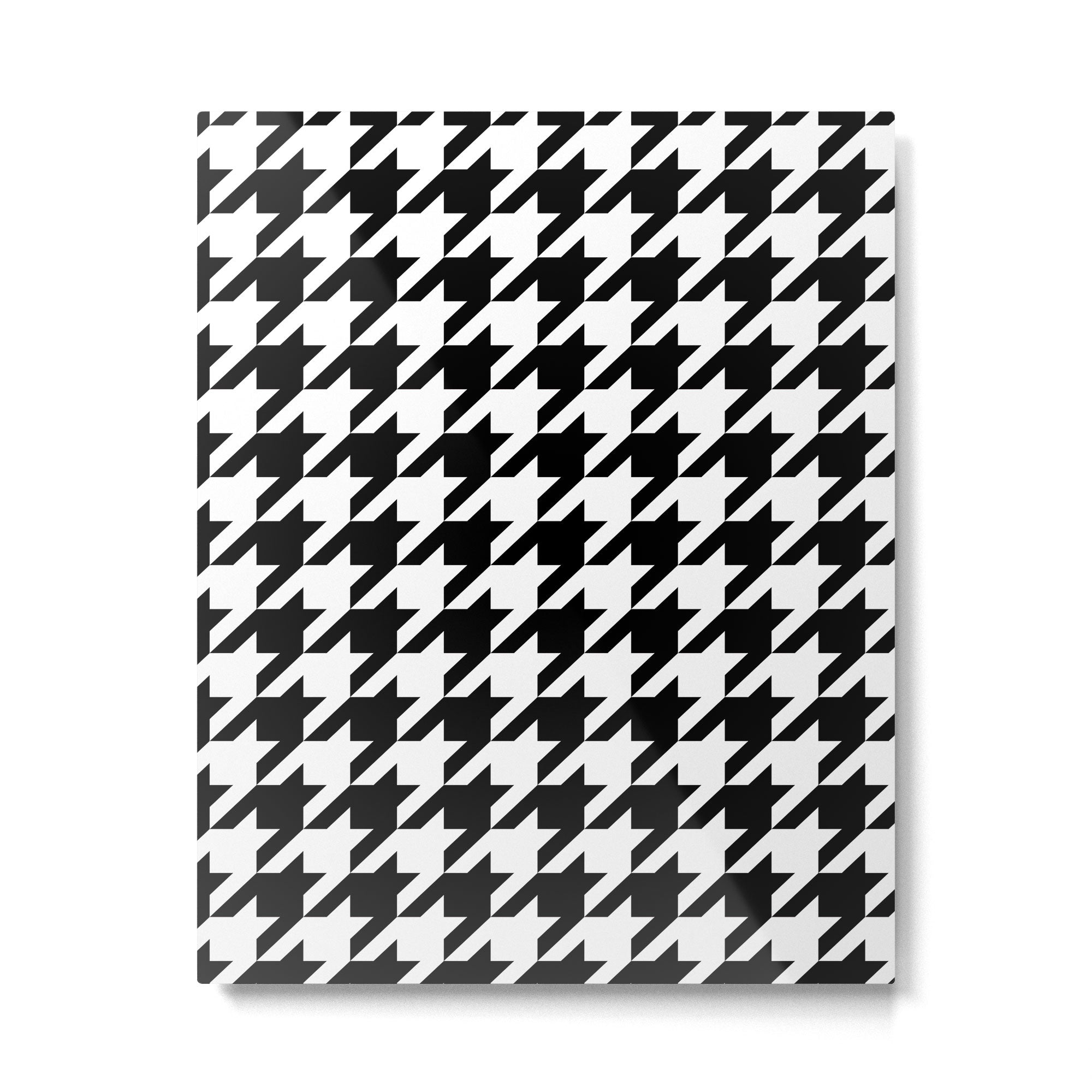 Classic Houndstooth Pattern Metal Print Gallery Image 4