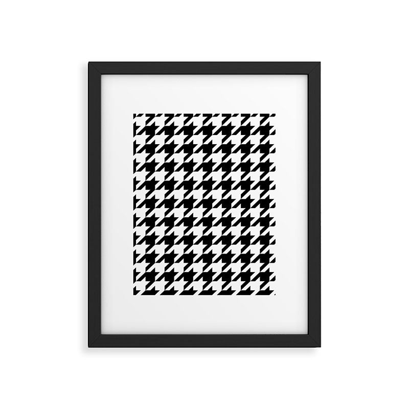 Classic Houndstooth Pattern Framed Art Print Gallery Image 5