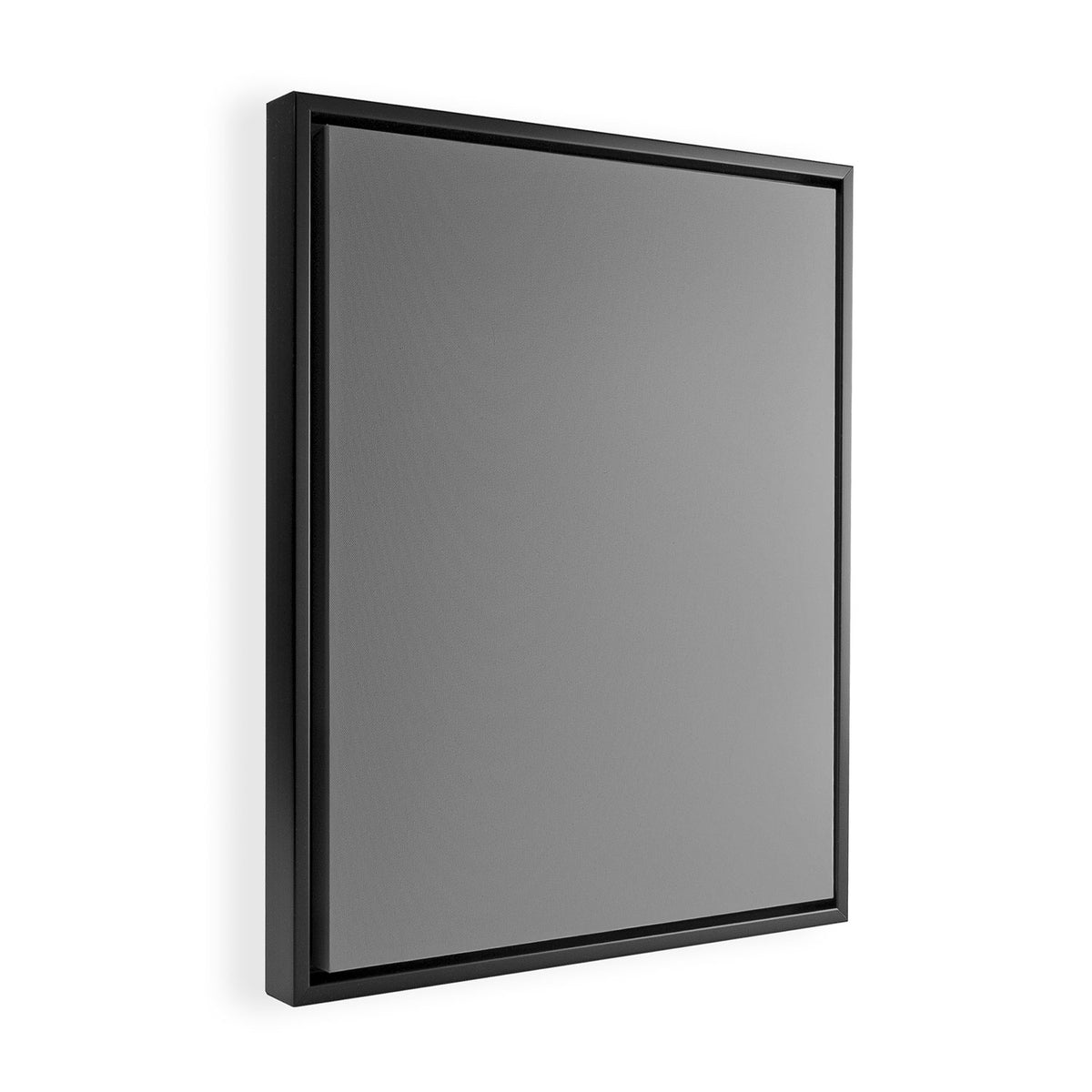 Minimalist Grey Framed Canvas Print Gallery Image 2
