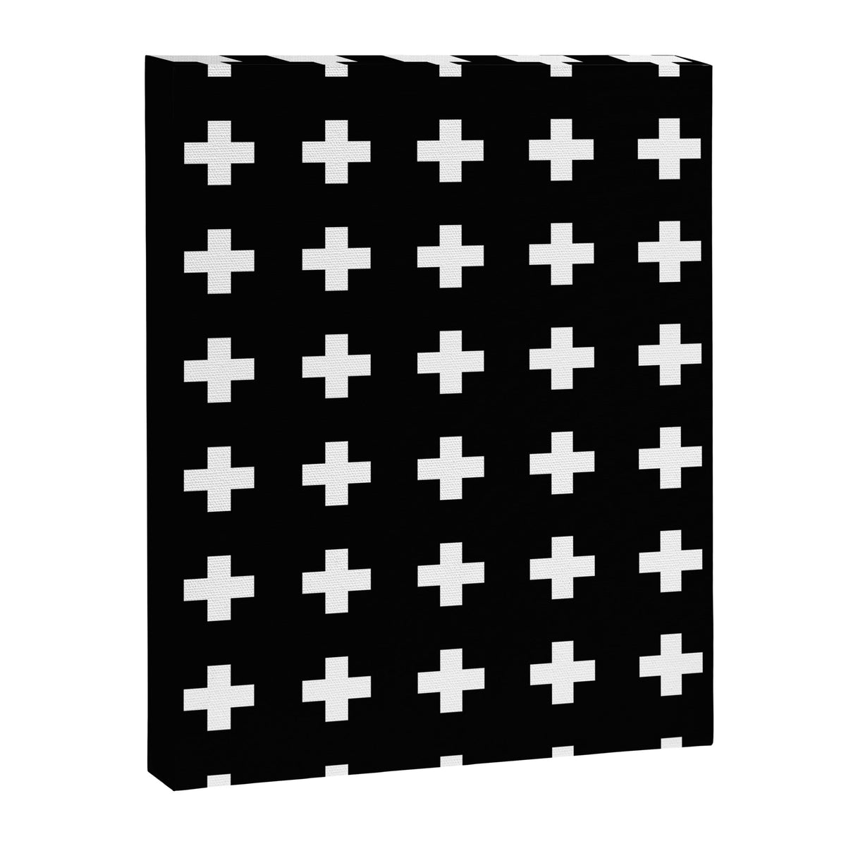 Swiss Cross Black Canvas Print Gallery Image 8