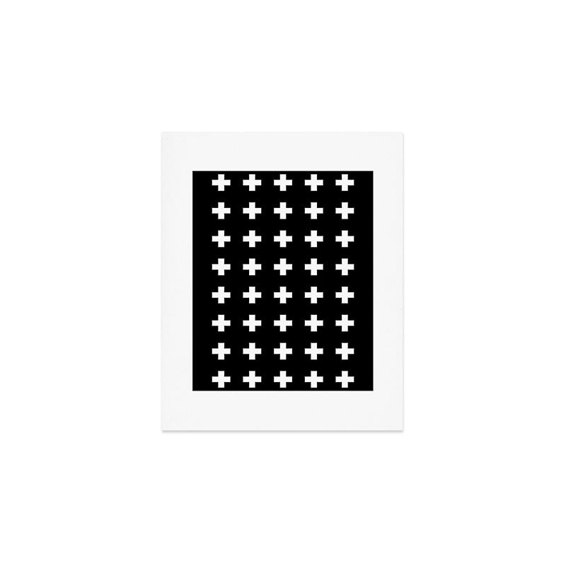 Swiss Cross Black Art Print Gallery Image 1