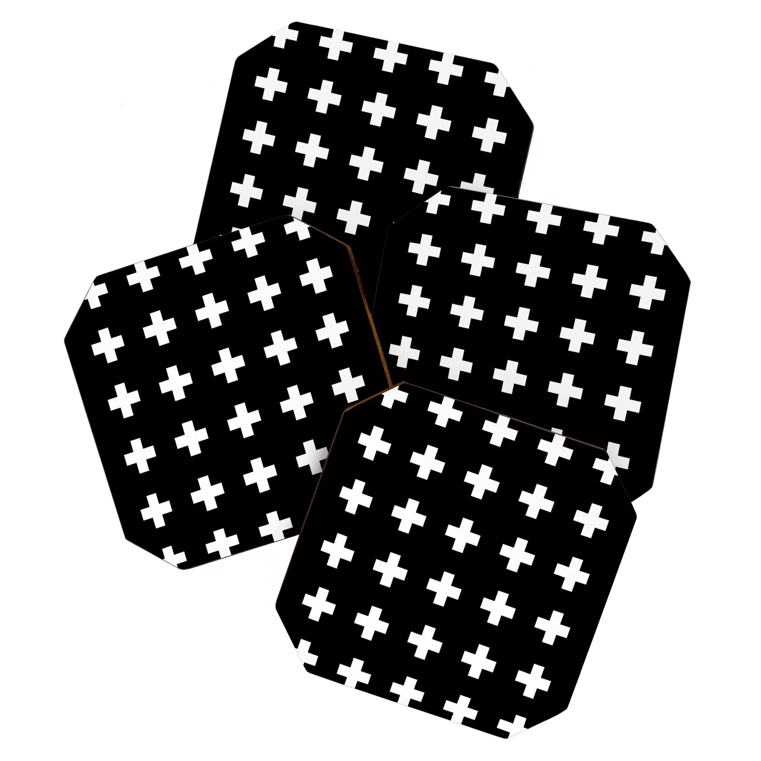 Swiss Cross Black Coaster Gallery Image 1