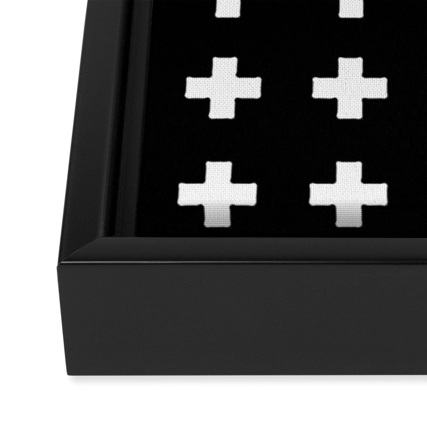 Swiss Cross Black Framed Canvas Print Gallery Image 3