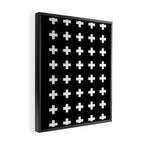 Swiss Cross Black Framed Canvas Print Gallery Image 2