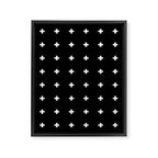 Swiss Cross Black Small Framed Canvas Print Gallery Image 8