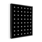 Swiss Cross Black Small Framed Canvas Print Gallery Image 2