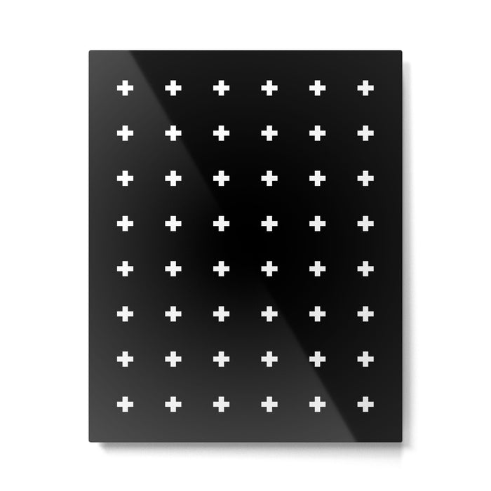 Swiss Cross Black Small Metal Print Gallery Image 1