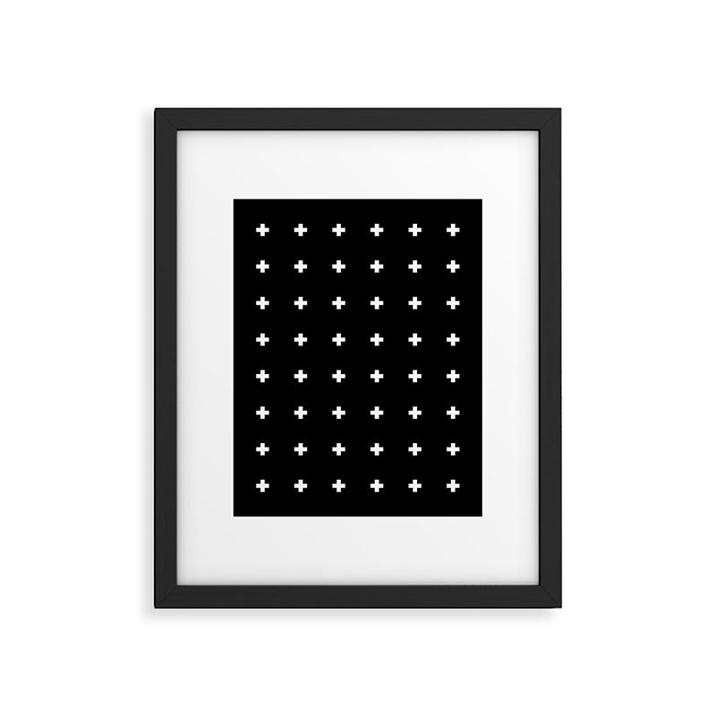 Swiss Cross Black Small Framed Art Print Gallery Image 6