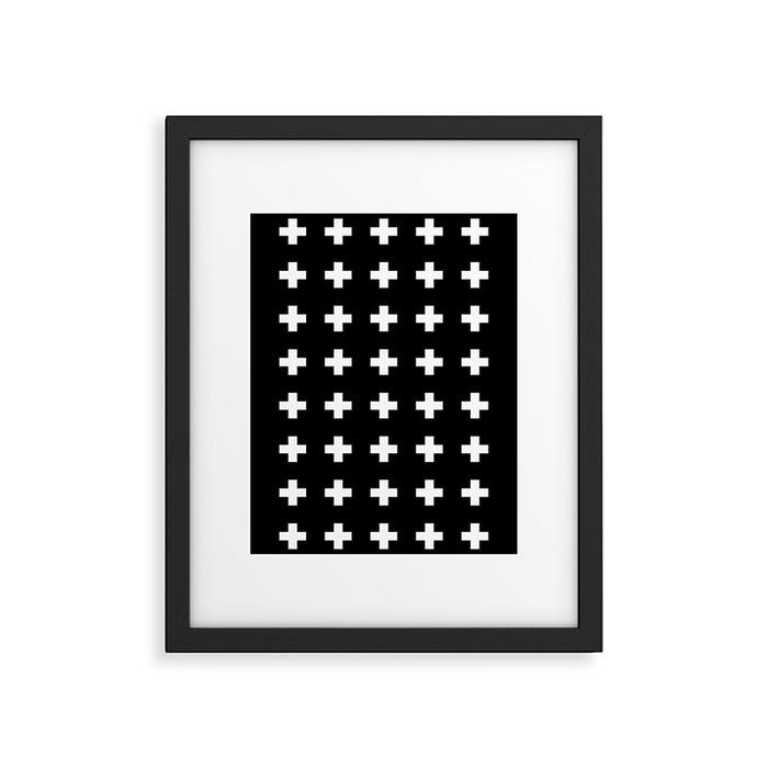 Swiss Cross Black Framed Art Print Gallery Image 1
